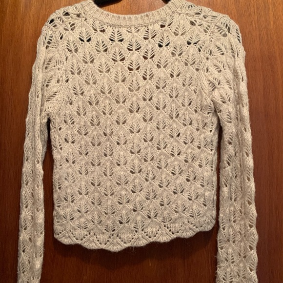 Aritiza (Wilfred) cream knit crop sweater - Picture 3 of 3